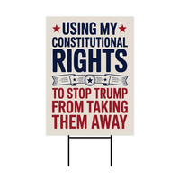 No Kings In America Yard Sign - Resist Hate Lawn Sign, Anti-Trump Sign, Resist Racism, Resist Fascism Yard Sign with Metal H-Stake