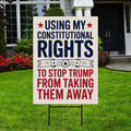 No Kings In America Yard Sign - Resist Hate Lawn Sign, Anti-Trump Sign, Resist Racism, Resist Fascism Yard Sign with Metal H-Stake
