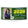 Graduation 2026 Personalized Banner Sign With Photo - 13 Oz Heavy Duty Waterproof Class of 2026, Graduation Vinyl Banner With Metal Grommets