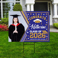Personalized Graduation Yard Sign 2026 with Photo - Grad Sign, Class of 2026, Custom Graduation 2026 Yard Sign with Metal H-Stake