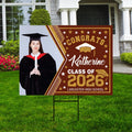 Personalized Graduation Yard Sign 2026 with Photo - Grad Sign, Class of 2026, Custom Graduation 2026 Yard Sign with Metal H-Stake
