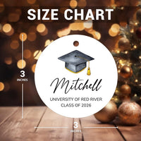 Personalized Graduation Ornament, Custom Ceramic Keepsake, College University High School Gift, Class of 2026, Master's Degree Memory Grad