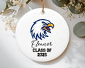 Custom University Ornament, Graduation College Ceramic Keepsake, Class of 2026 Gift, College Logo Ornament, Personalized Graduate Decor