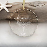 Personalized Doctor Graduation Ornament, New Doctor Acrylic Keepsake, Medical School Graduation Gift, Med School Graduate Gift for Her, 2026