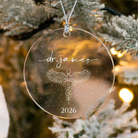 Personalized Doctor Graduation Ornament, New Doctor Acrylic Keepsake, Medical School Graduation Gift, Med School Graduate Gift for Her, 2026