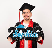 Personalized 2026 Graduation Sign, PVC Custom Name Senior Graduation Party Prop Sign, High School College University School Graduation Gift
