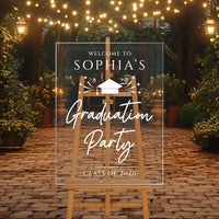 Graduation Party Welcome Sign, Minimalist Class of 2026 Foamcore, PVC, Acrylic, Polystyrene, Custom Graduation Party Decoration Board