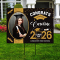 Personalized Graduation Yard Sign 2026 with Photo, 2026 Senior Grad Sign, Class of 2026, Custom Graduation 2026 Yard Sign with Metal H-Stake