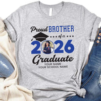 Custom Family Graduation 2026 Shirt, Personalized Class Of 2026 Graduation Shirts, Matching Proud Family T-Shirts, Unisex Graduate Shirt