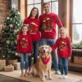 Personalized Christmas Family Sweatshirt, Custom Name Matching Pajamas Shirt, Family Christmas Sweatshirt