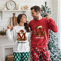 Personalized Christmas Family Sweatshirt, Custom Name Matching Pajamas Shirt, Family Christmas Sweatshirt