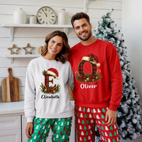 Personalized Christmas Family Sweatshirt, Custom Name Matching Pajamas Shirt, Family Christmas Sweatshirt
