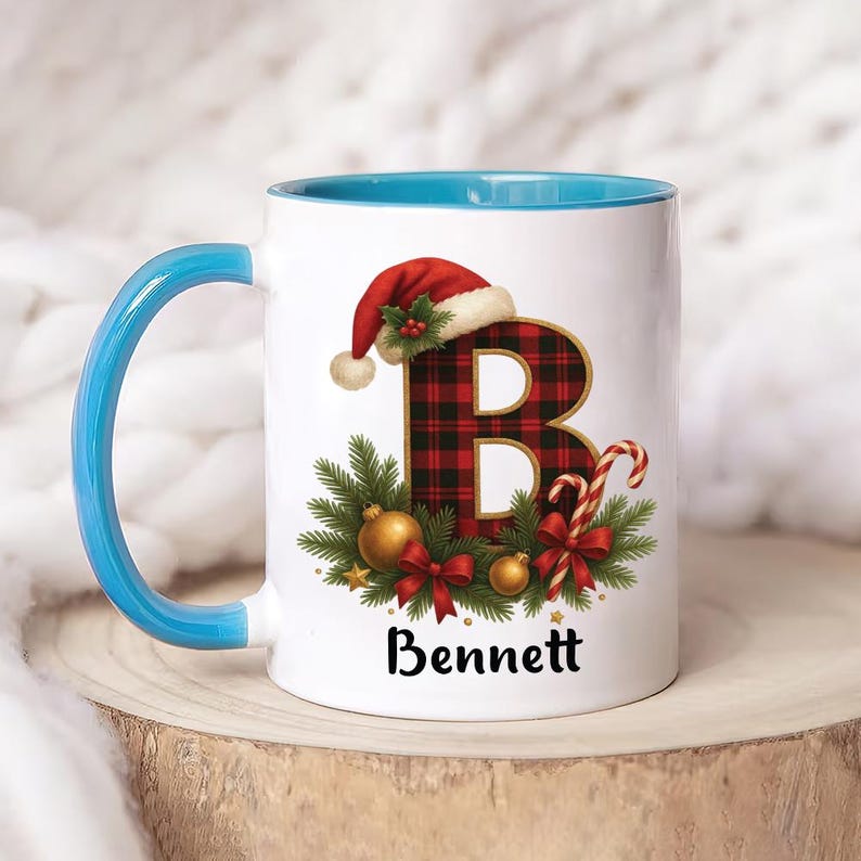 Personalized Christmas Mug, Custom Holiday Coffee Cup, Secret Santa Gift, Festive Xmas Decor, Stocking Stuffer Idea, Custom Name Mug