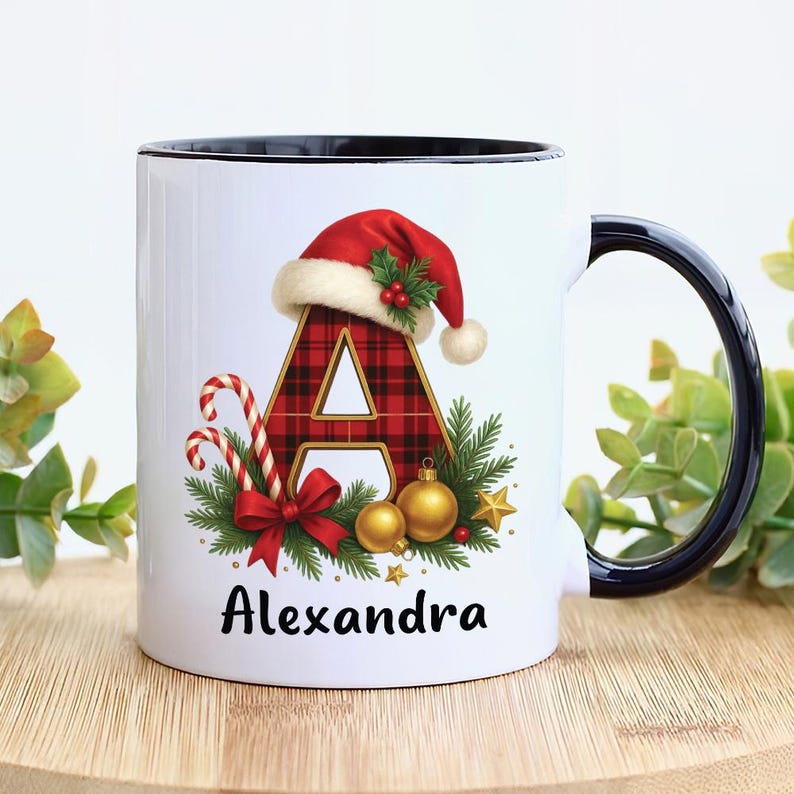 Personalized Christmas Mug, Custom Holiday Coffee Cup, Secret Santa Gift, Festive Xmas Decor, Stocking Stuffer Idea, Custom Name Mug