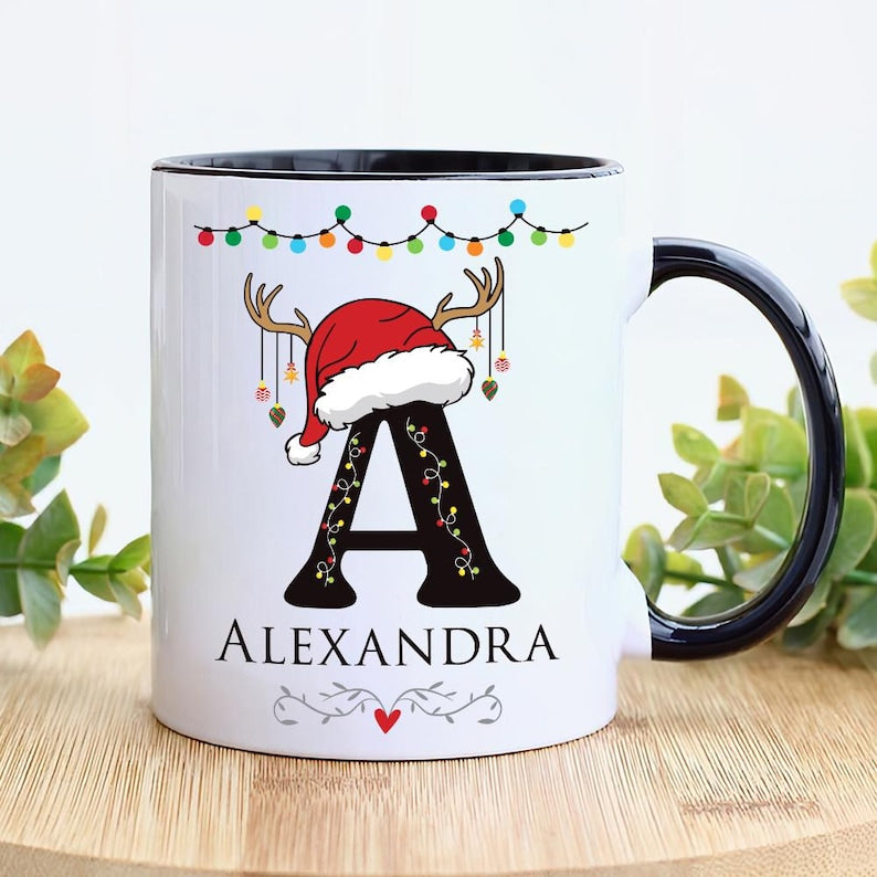Personalized Christmas Mug, Custom Holiday Coffee Cup, Secret Santa Gift, Festive Xmas Decor, Stocking Stuffer Idea, Custom Name Mug