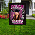 Personalized Graduation Yard Sign 2026 with Photo - Graduation Lawn Sign, Class of 2026, Custom Graduation 2026 Yard Sign with Metal H-Stake