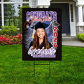 Personalized Graduation Yard Sign 2026 with Photo - Graduation Lawn Sign, Class of 2026, Custom Graduation 2026 Yard Sign with Metal H-Stake