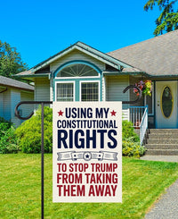 Constitutional Rights Protest Garden Flag, Double Sided, No Kings In America Protest, Anti-Trump Flag, Resist Racism, Resist Fascism Flag