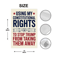 Constitutional Rights Protest Garden Flag, Double Sided, No Kings In America Protest, Anti-Trump Flag, Resist Racism, Resist Fascism Flag