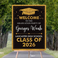 Personalized Graduation Welcome Sign, Custom Class of 2026 Party Sign, Graduation 2026 Decor, Congrats Grad Sign, Senior 2026 Party Display