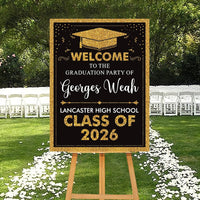 Personalized Graduation Welcome Sign, Custom Class of 2026 Party Sign, Graduation 2026 Decor, Congrats Grad Sign, Senior 2026 Party Display