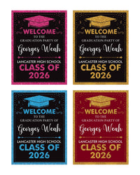 Personalized Graduation Welcome Sign, Custom Class of 2026 Party Sign, Graduation 2026 Decor, Congrats Grad Sign, Senior 2026 Party Display