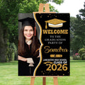 Personalized Graduation Welcome Sign, Custom Class of 2026 Party Sign with Photo, Graduation 2026 Decor, Congrats Grad Sign, Senior 26 Party