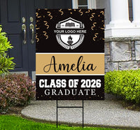 Personalized Graduation Senior Yard Sign 2026, Senior Grad Sign, Class of 2026, Custom Graduation 2026 Yard Sign with Metal H-Stake