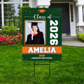 Personalized Graduation Yard Sign 2026 with Photo, 2026 Senior Grad Sign, Class of 2026, Custom Graduation 2026 Yard Sign with Metal H-Stake