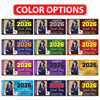 Graduation 2026 Personalized Banner Sign With Photo - 13 Oz Heavy Duty Waterproof Class of 2026, Graduation Vinyl Banner With Metal Grommets