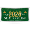 Personalized Graduation Party Banner, College Graduation Sign, Custom Graduate College University Bound Vinyl Banner With Metal Grommets