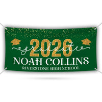 Personalized Graduation Party Banner, College Graduation Sign, Custom Graduate College University Bound Vinyl Banner With Metal Grommets