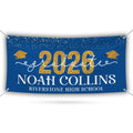 Personalized Graduation Party Banner, College Graduation Sign, Custom Graduate College University Bound Vinyl Banner With Metal Grommets