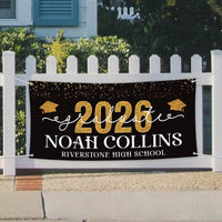 Personalized Graduation Party Banner, College Graduation Sign, Custom Graduate College University Bound Vinyl Banner With Metal Grommets