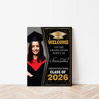 Personalized Graduation Welcome Sign, Custom Class of 2026 Party Sign with Photo, Graduation 2026 Decor, Congrats Grad Sign, Senior 26 Party
