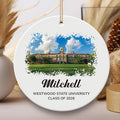 Graduation Ornament, Custom Watercolor Photo Ceramic Keepsake, College or High School Grad Gift, Christmas Ornament, Graduation 2026 Memory