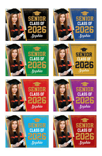 Personalized Graduation Yard Sign 2026 with Photo, 2026 Senior Grad Sign, Class of 2026, Custom Graduation 2026 Yard Sign with Metal H-Stake