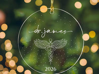 Personalized Doctor Graduation Ornament, New Doctor Acrylic Keepsake, Medical School Graduation Gift, Med School Graduate Gift for Her, 2026