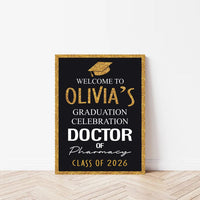 Personalized Graduation 2026 Welcome Sign, Custom Doctor of Pharmacy Class of 2026, PharmD Graduate Party Decor, Congrats Pharmacy Grad Sign