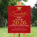 Custom Congrats Graduation Welcome Sign, Personalized Class of 2026 Graduate High School Senior Foamcore Sign, Custom Color Grad Party Sign