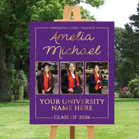 Personalized Graduation Welcome Sign, Custom Class of 2026 Party Sign with Photo, Graduation 2026 Decor, Congrats Grad Sign, Senior 26 Party