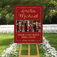 Personalized Graduation Welcome Sign, Custom Class of 2026 Party Sign with Photo, Graduation 2026 Decor, Congrats Grad Sign, Senior 26 Party