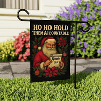 Hold Them Accountable Epstein List Protest Garden Flag, Double Sided, Santa No Kings Protect Democracy, Anti-Trump Flag, Resist Fascism Flag