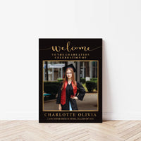 Personalized Graduation Welcome Sign, Custom Class of 2026 Party Sign with Photo, Graduation 2026 Decor, Congrats Grad Sign, Senior 26 Party