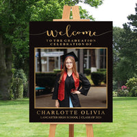 Personalized Graduation Welcome Sign, Custom Class of 2026 Party Sign with Photo, Graduation 2026 Decor, Congrats Grad Sign, Senior 26 Party