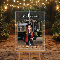 Personalized Graduation Welcome Sign, Custom Class of 2026 Party Sign with Photo, Graduation 2026 Decor, Congrats Grad Sign, Senior 26 Party