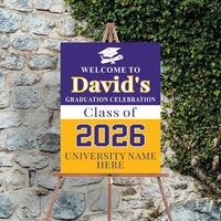 Personalized Graduation Welcome Sign, Custom Class of 2026 Party Sign, Graduation 2026 Decor, Congrats Grad Sign, Senior 2026 Party Display