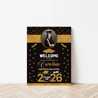 Personalized Graduation Welcome Sign, Custom Class of 2026 Party Sign with Photo, Graduation 2026 Decor, Congrats Grad Sign, Senior 26 Party