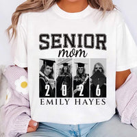 Senior 2026 Mom and Dad Shirt, Custom Face Matching Family Graduation T-Shirt