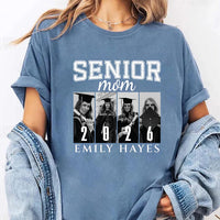 Senior 2026 Mom and Dad Shirt, Custom Face Matching Family Graduation T-Shirt